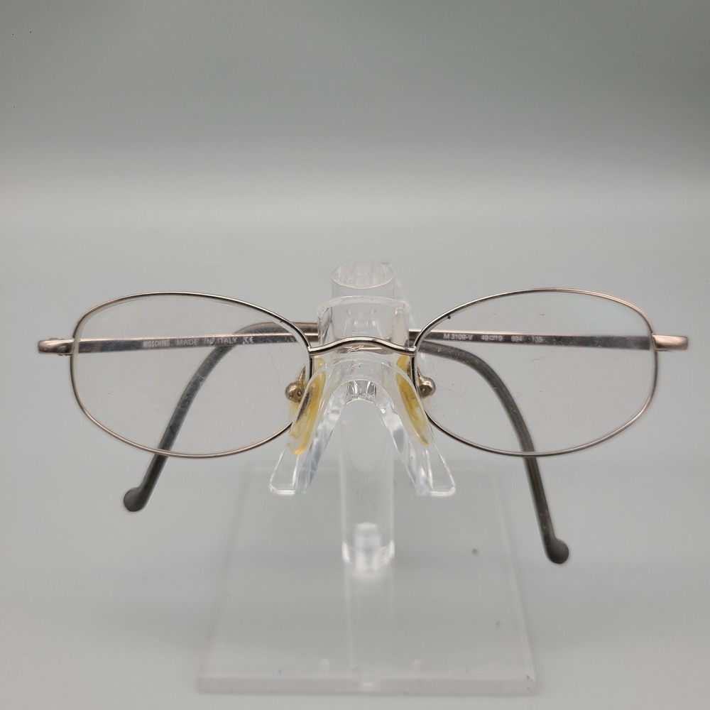 Moschino M 3109-V Oval Rose Gold Metal Eyeglasses Frames Italy 49-19-135 694
